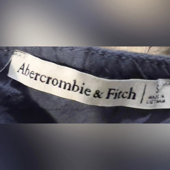 Abercrombie & Fitch Small blue linen blend summer top - Picture 2 of 7